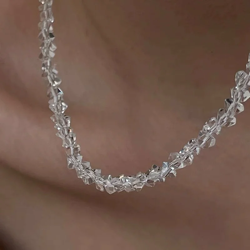 Tetrahedron Triangle Crystal Glass Charm Detail 3