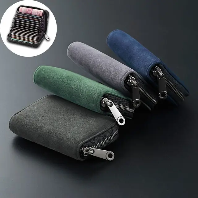 Multifunctional Card Bag 11 Cards Slot Credit Card Holder Anti Demagnetization Wallets Cards Cover Zipper Card Wallet for Men 2