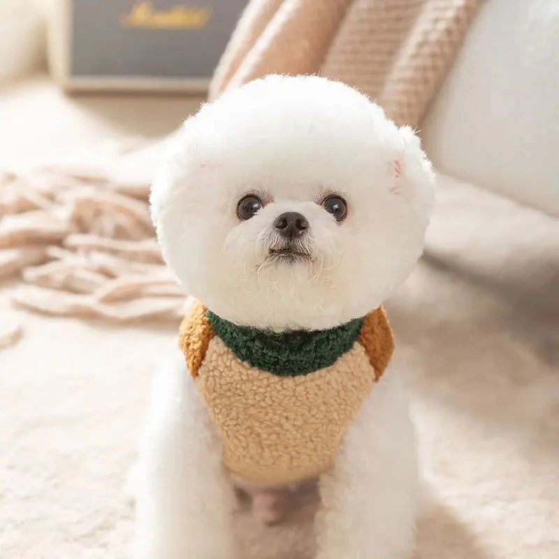 Pet jacket Brown Autumn and Winter Dog Two Legged Cardigan Puppy Warm Clothing Teddy Fashion S-XL