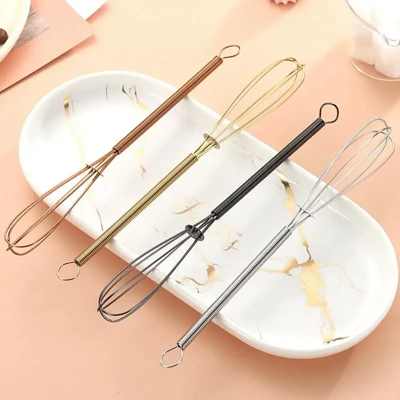 1pc Kitchen Egg Whisk Stainless Steel Manual Mini Egg Beater Baking Whisk for Blending Tools Accessories Baking Tool