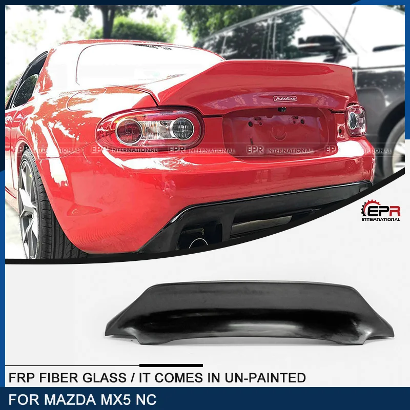 Per Mazda Miata Mx5 Nc Ncec Roster Miata Epa Frp In Fibra Di Vetro Posteriore Duckbill Spoiler (Prht Hard Top Solo) In Fibra Di Vetro Ala Del Corpo