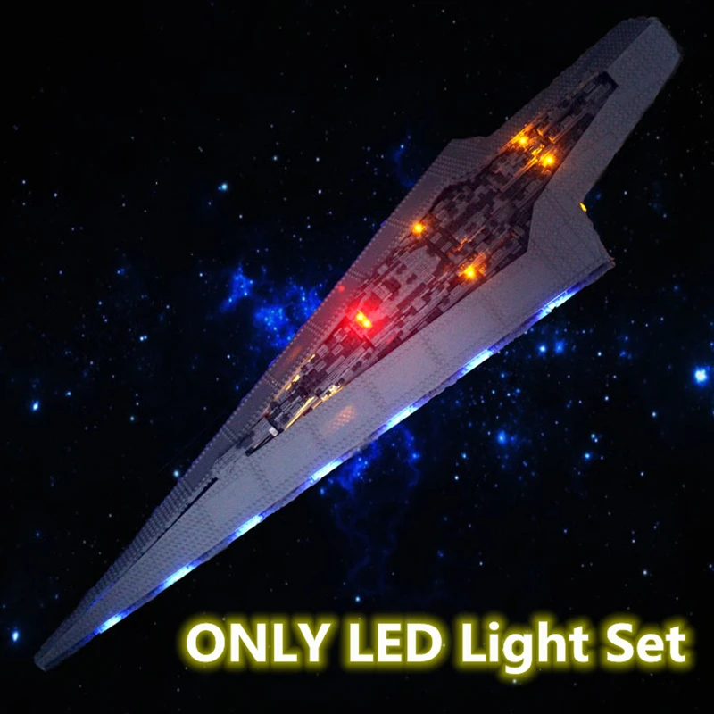 In Magazzino Set Di Luci A Led Con Telecomando Compatibile Con Lego 10221 05028 Accessorio Per Blocchi Di Costruzione Di Mattoni Super Star Destroyer