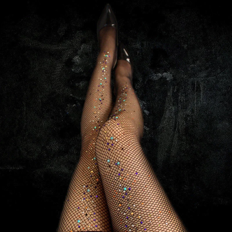 Glitter Diamond Hosiery Glam Diamante Rhinestone Crystal