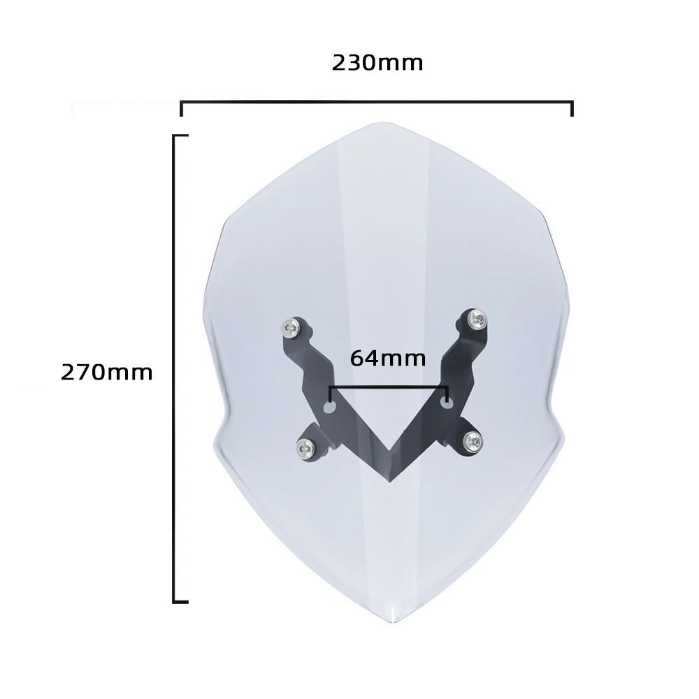 Motorcycle Sport Touring Windscreen Windshield With Bracket Wind