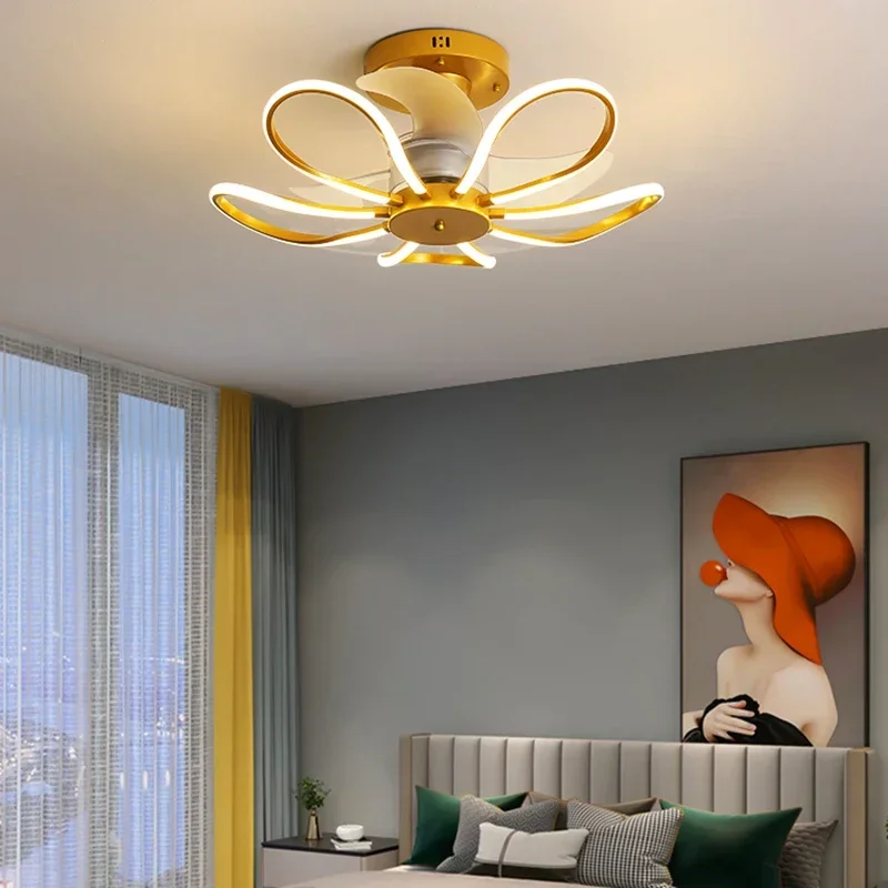 

New Bedroom Decor Led Invisible Ceiling Fan Light Lamp Dining Room Ceiling Fans With Lights Remote Control Lamps For Living Room