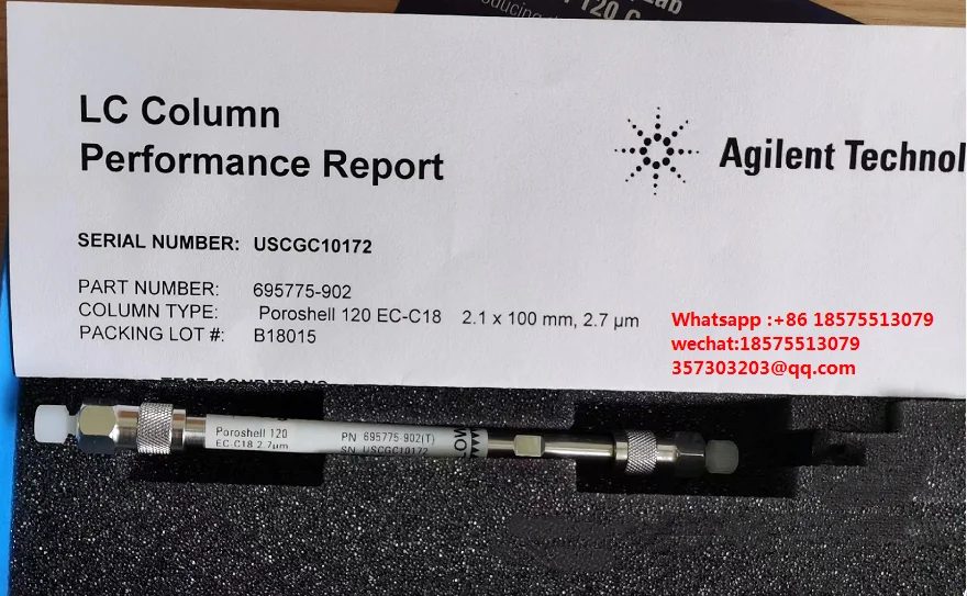 

Для Agilent 695775-902 Колонка для жидкостной хроматографии с оболочкой EC-C18 2,1x100, мкм