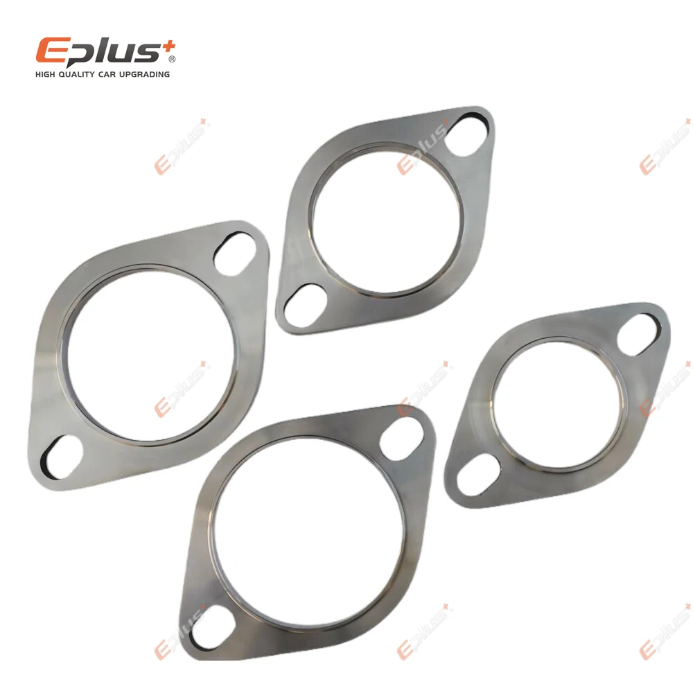Eplus Car Motorcycle Exhaust pipe Muffler Flange Joint Universal 2 Holes 304 Stainless Steel 51MM 63MM 76MM car exhaust pipe hanger exhaust pipe clamp