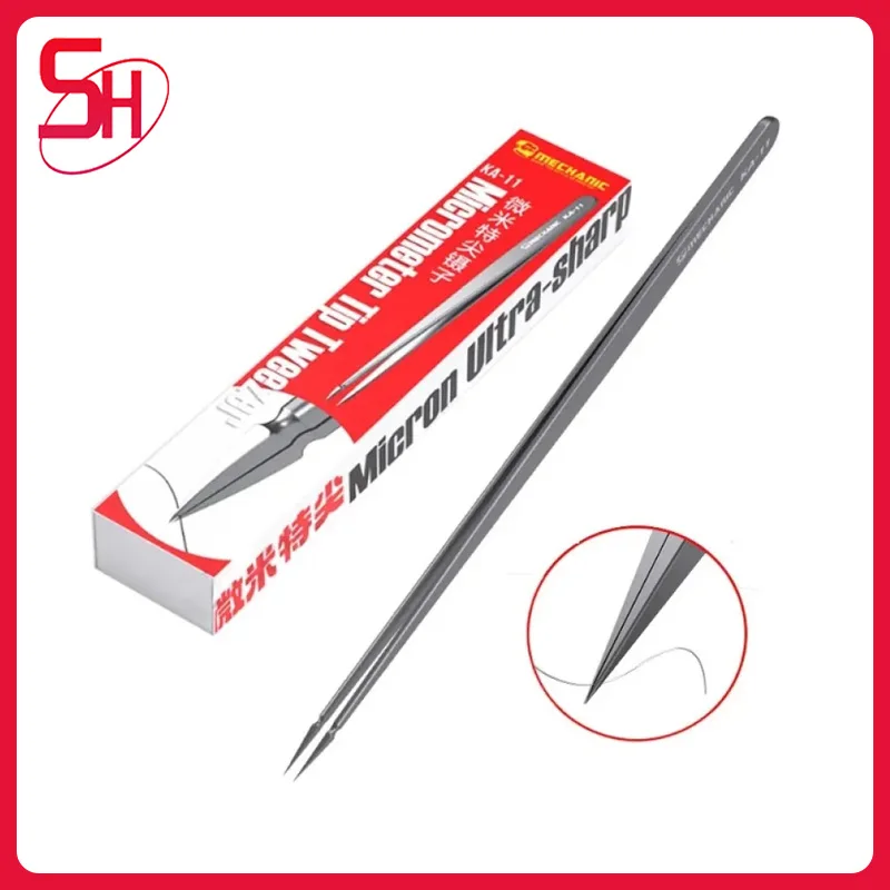 MECHANIC KA-11 Special Pointed Manual Micrometer Tweezers Non-magnetic Anti-adsorption Precision Electronic Maintenance Tools