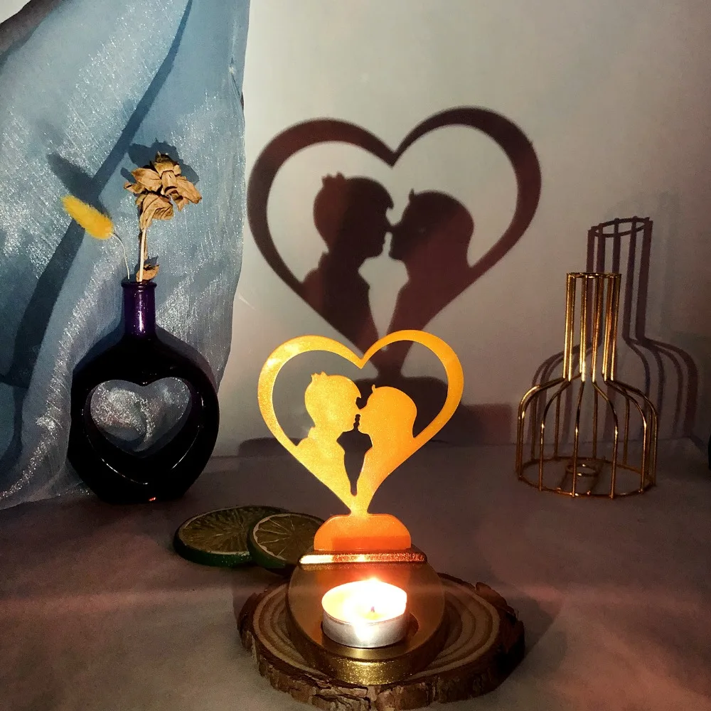 

Candlestick Silicone Mold Atmosphere Candlestick Love Card Valentine 's Day Ornaments Decorated Life Tree Candlestick Drip Mold