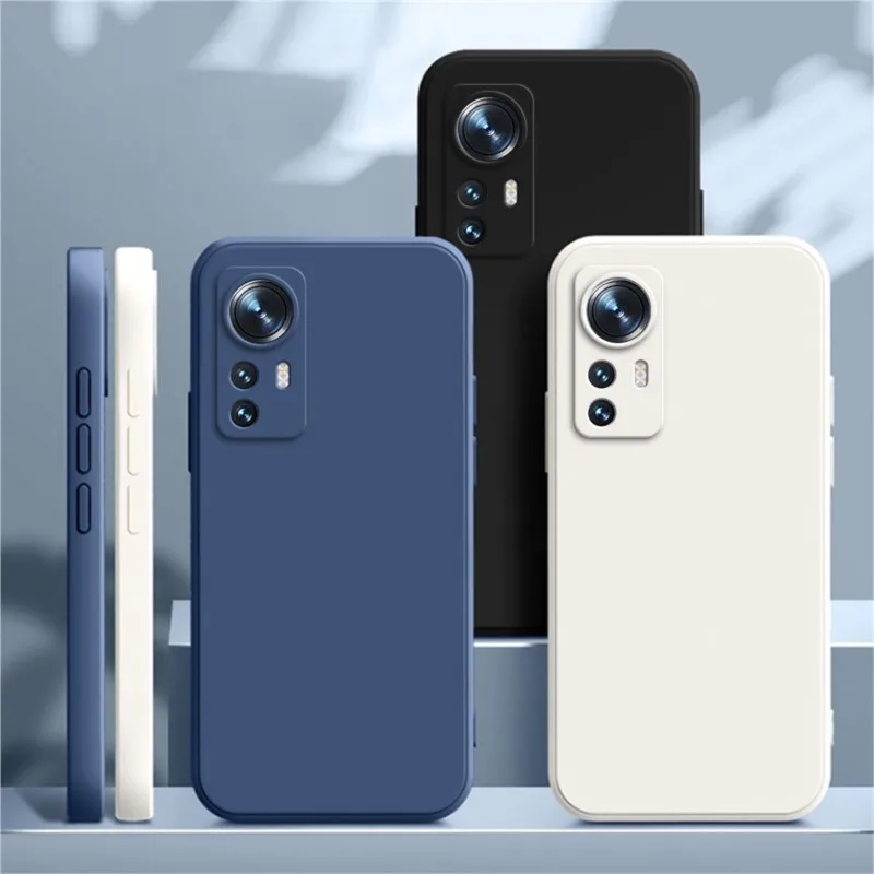 Luxury Liquid Silicone Square Case with Soft Ultra-Thin Lens Protection