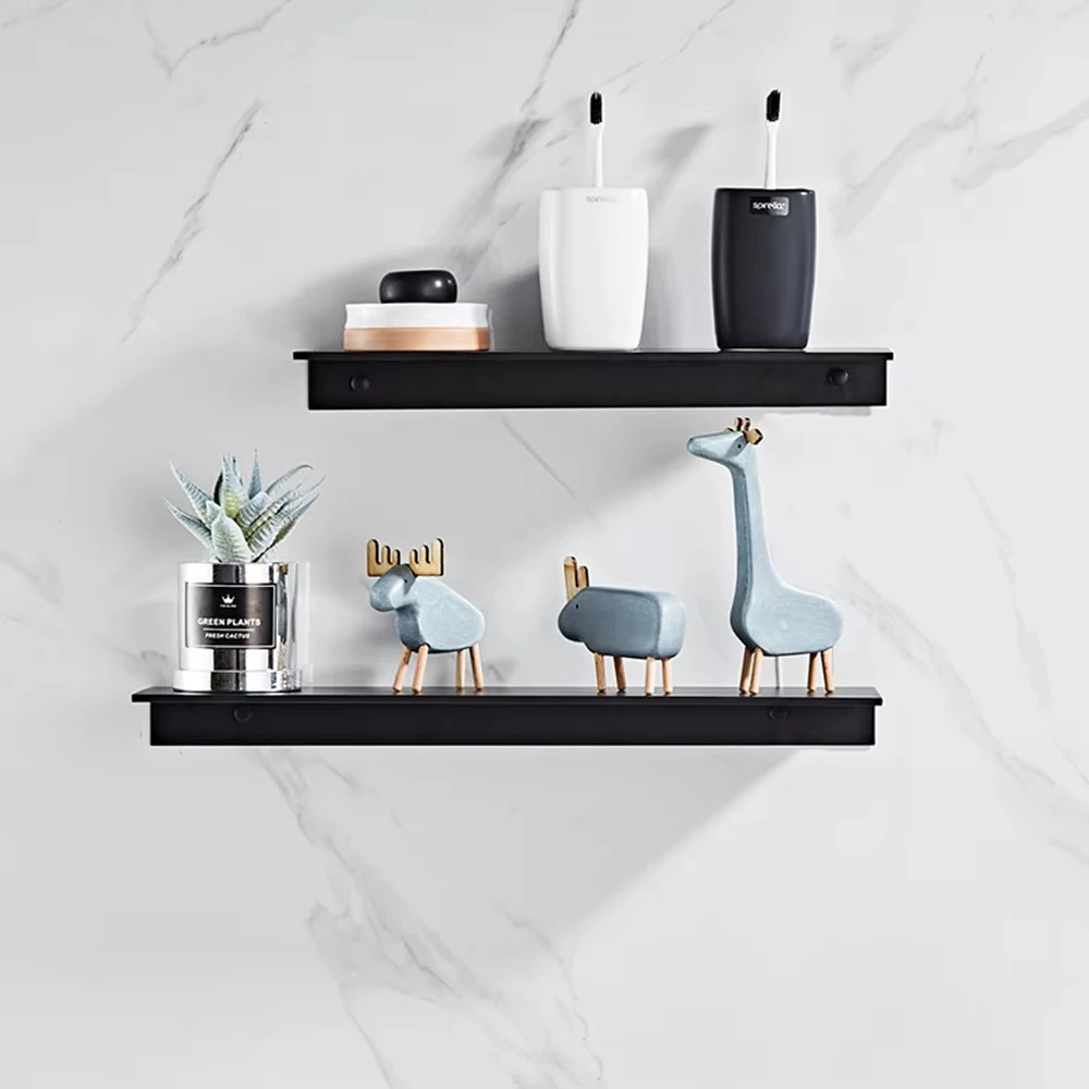 Aluminum Wall-Mounted Floating Bathroom Shelf 4