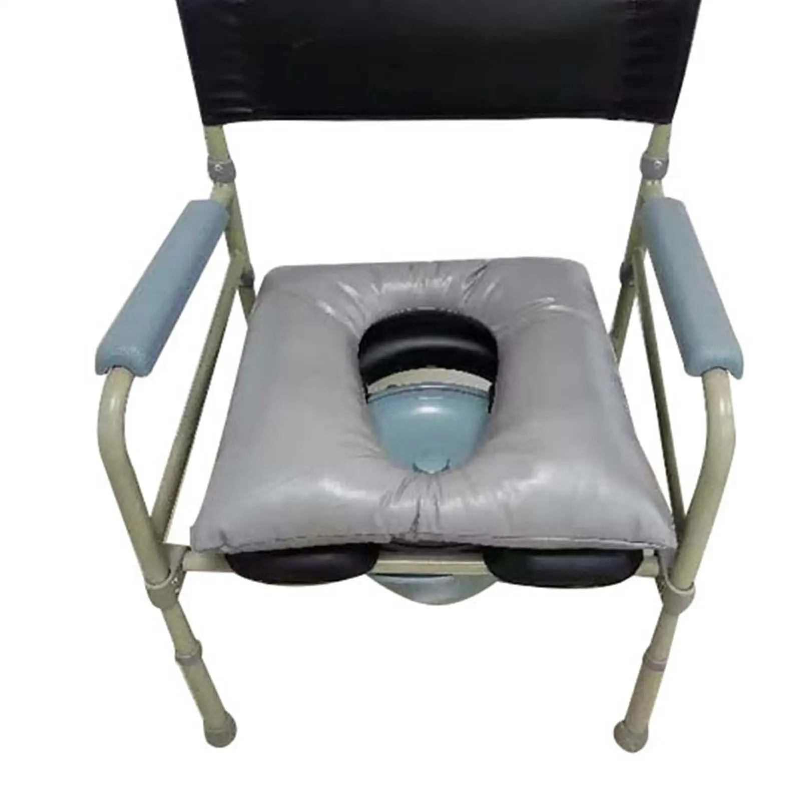 Bedside Commode Cushion Comfortable Soft Cushion Waterproof PU Leather Padded Cushion for Seniors Patients Bedside Toilet Chairs 3