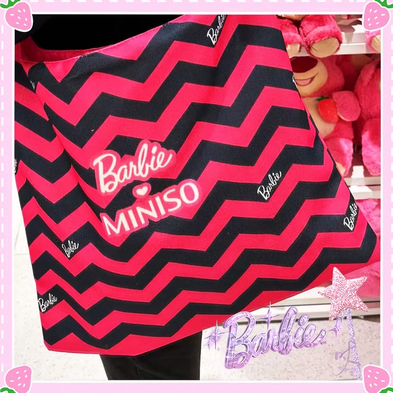 

Barbie Shopping Bag Kawaii Tote Shoulder Bag Y2K High-Capacity Sweet Cool Lovely Stylish Cute Girls Gift Trendy New Book Storage