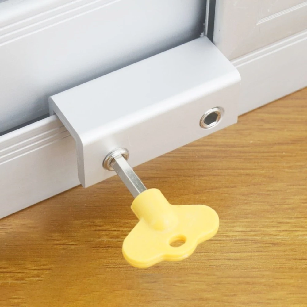 Sd5cd099eb0a64faa883f82f3586cc998m 1-10Pcs Window Lock Security Lock Limit Sliding Door Windows Restrictor Child Safety Anti-theft Door Stopper Home Improvement