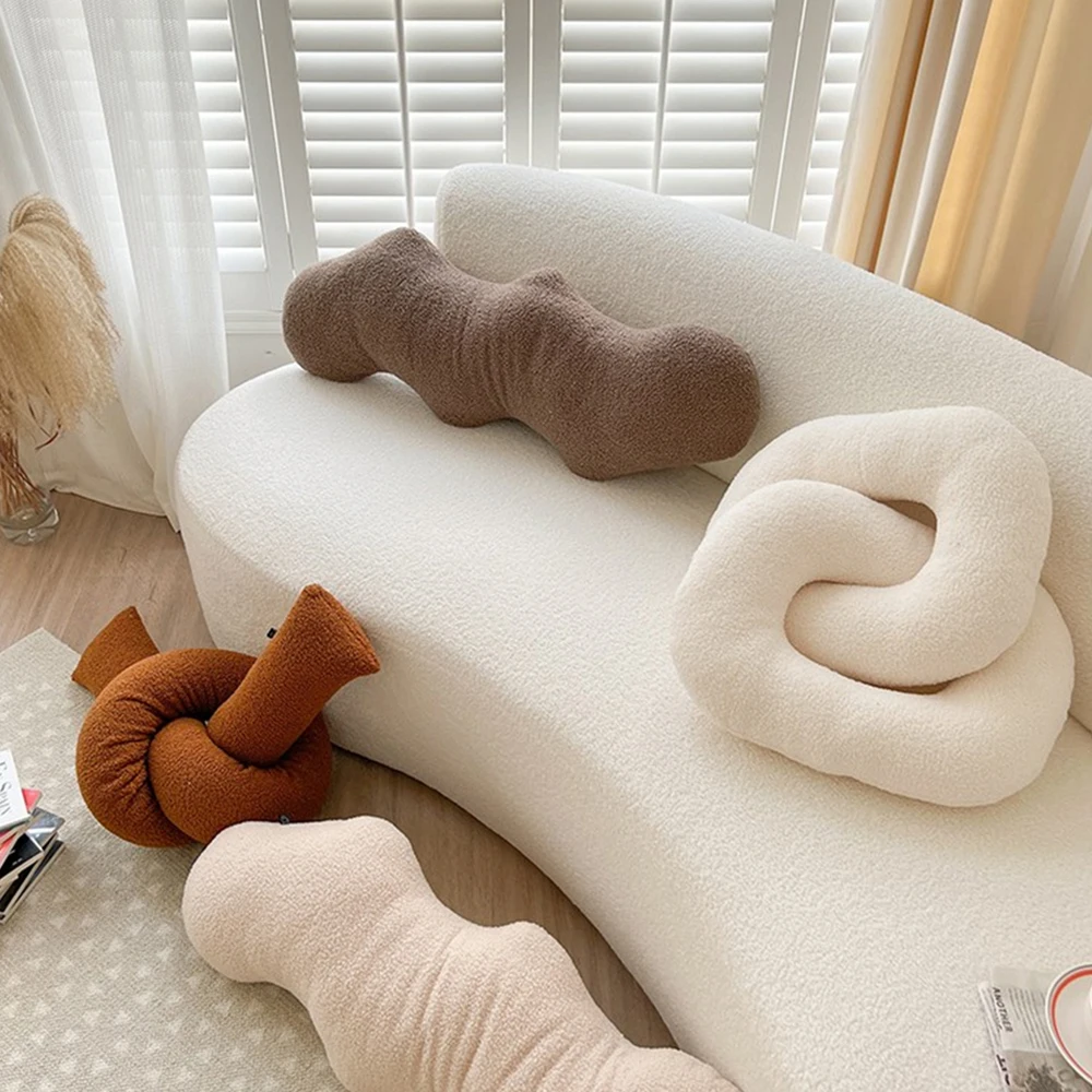 

Смешная плюшевая шерстяная подушка, декор для гостиной, однотонные набивные подушки для дивана, креативный отдых, поясная декоративная подушка, подарки на день рождения