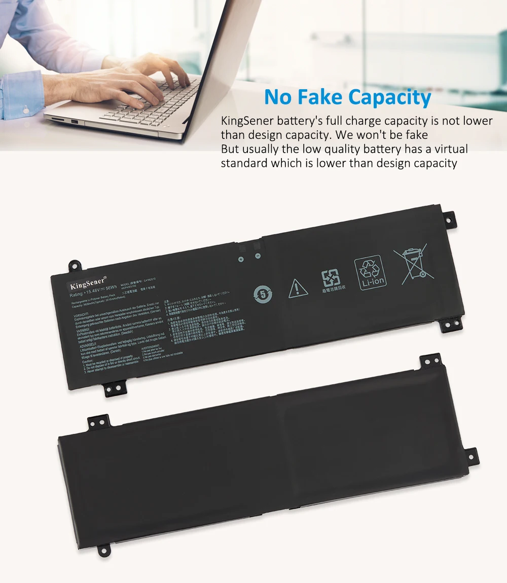 Kingsener C41n2010 Bateria do Portátil para Asus Rog Strix G15 G513ic G513ie G513ih G513qc G513qe Rog Strix G17 G713qe G713qe-hx008t - Imagem 6