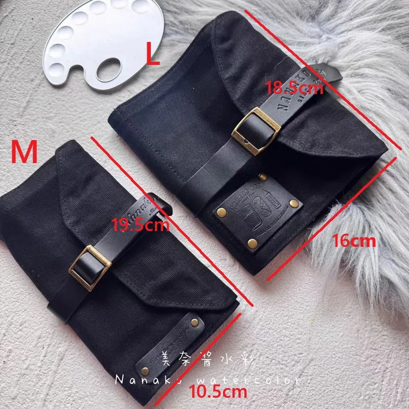 Réplica de estuche de lona impermeable para artista M/L negro