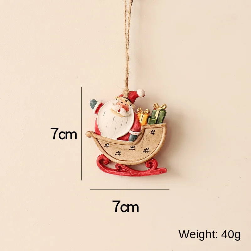 Kreative Retro handbemalte Schneemann Handwerk Dekoration Weihnachtsbaum Dekoration Harz Lebkuchen Figur Anhänger Geschenk – Detail 11