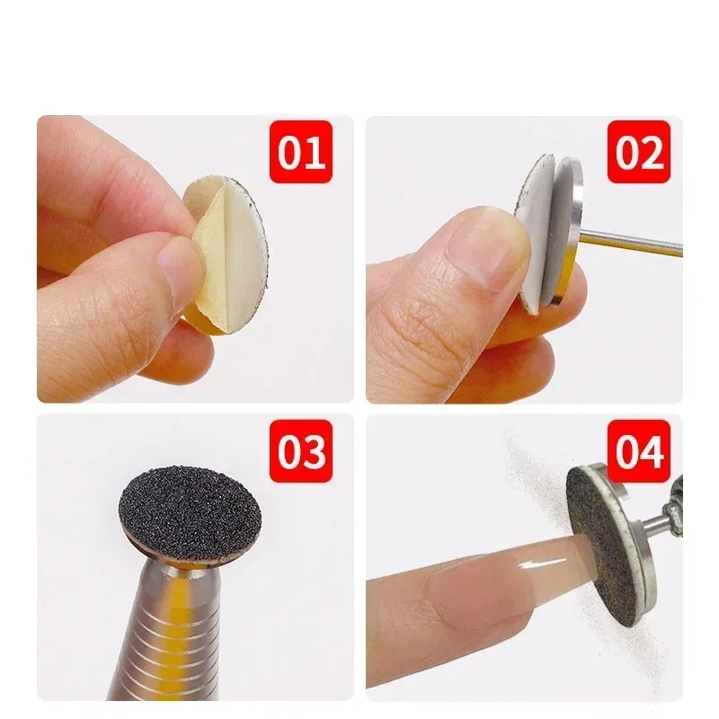 Nail Art Tools Nail Drill Bit Nail Drill Bits Nail Manicure Tools Nail Drill Set Nail Drill Kit Replaceable Sanding Paper Metal Disk Pedicure Nail Bit Sandpaper Calluses Removal Pedicure Nail File Foot Care Tool Accessories