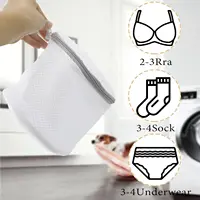 Laundry Net Fine Mesh Bra Lingerie Dirty Clothes Laundry Bag With Zipper For Washing Machine Dryer Anti-deformation Cleaning 2