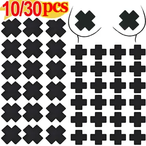 Sexy Black Cross Nipple Cover Women Invisible Disposable Breast Patch Chest Sticker Strapless Lingerie Bra Accessories Wholesale