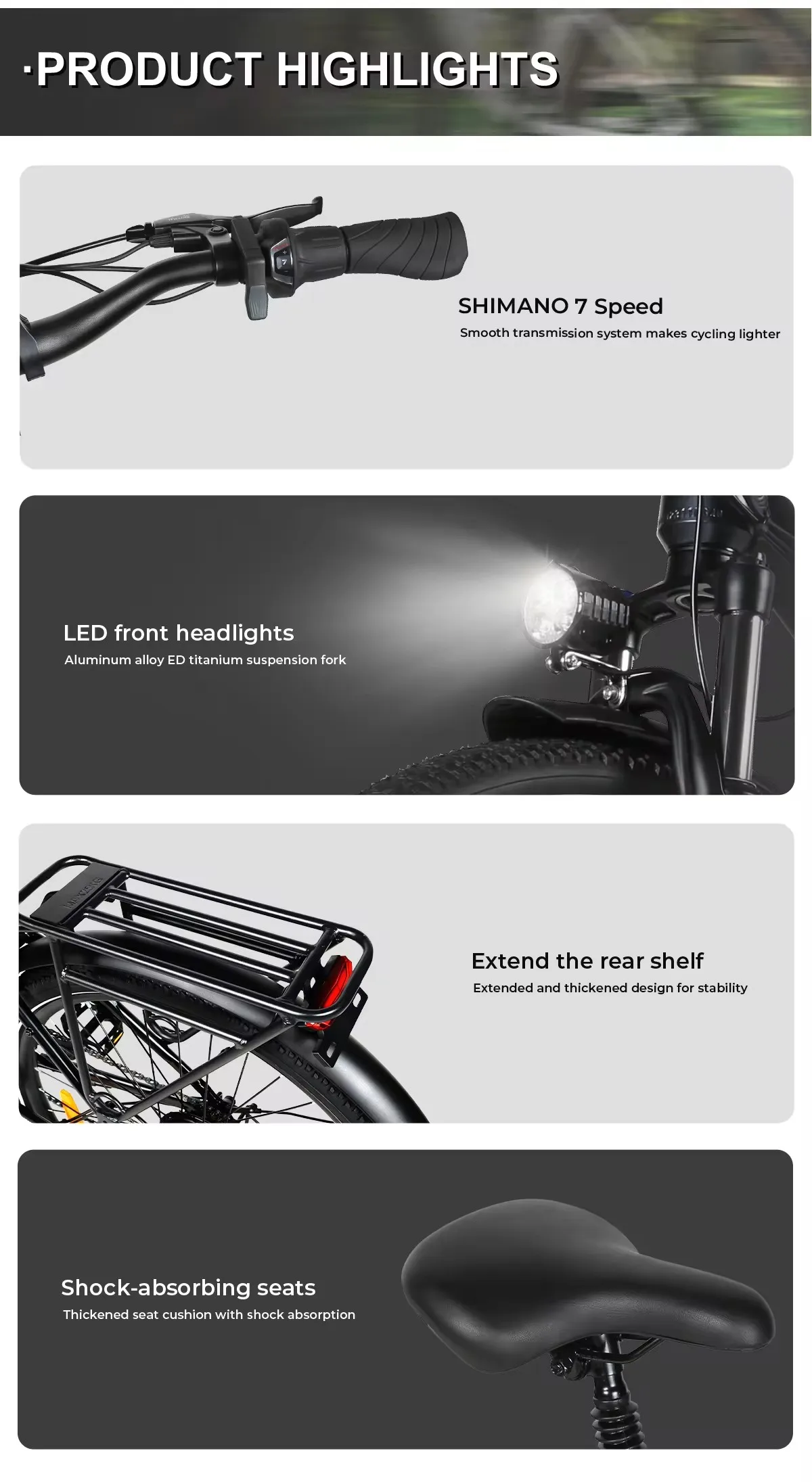 Electric Bicycle 750W Motor 36V 15AH 29 * 2.1 Ebike 21 Speed Adult Mountain Off Road Powerful Electric Bike