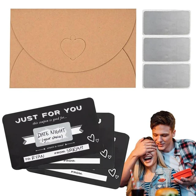 Naughty Valentines Day Cards for Boyfriend, Funny Scratch Off Card for Him