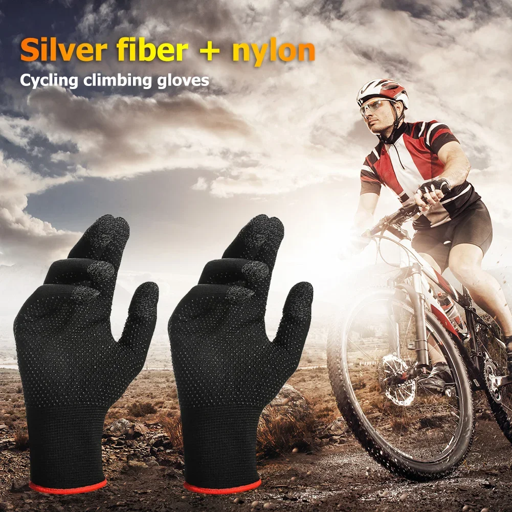 1/2 Pairs Anti Slip Touch Screen Gloves Men Women Breathable Sweat Proof Knit Thermal Gloves for Gaming Biking Cycling