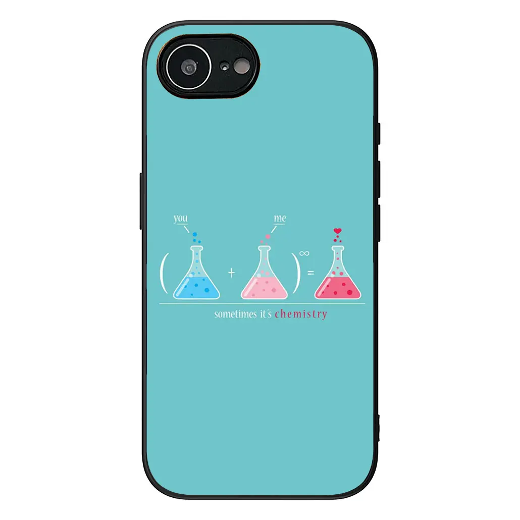 Science-Themed Silicone Phone Cover with Chemistry Design