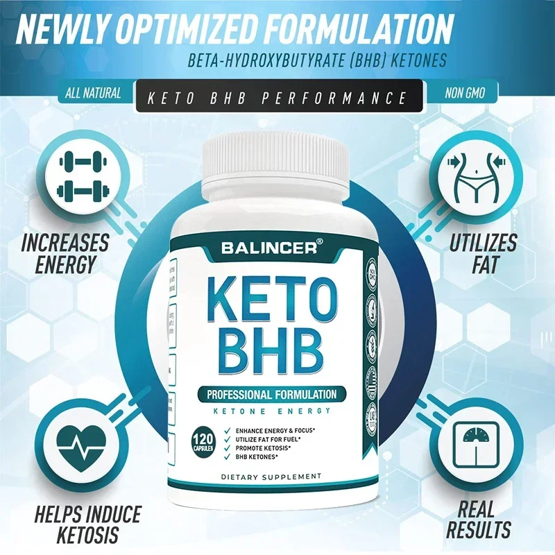 Keto Fat Burning Capsules Helps with Healthy Digestion Burns Fat Reduces Appetite Boosts Metabolism and Improves Immunity