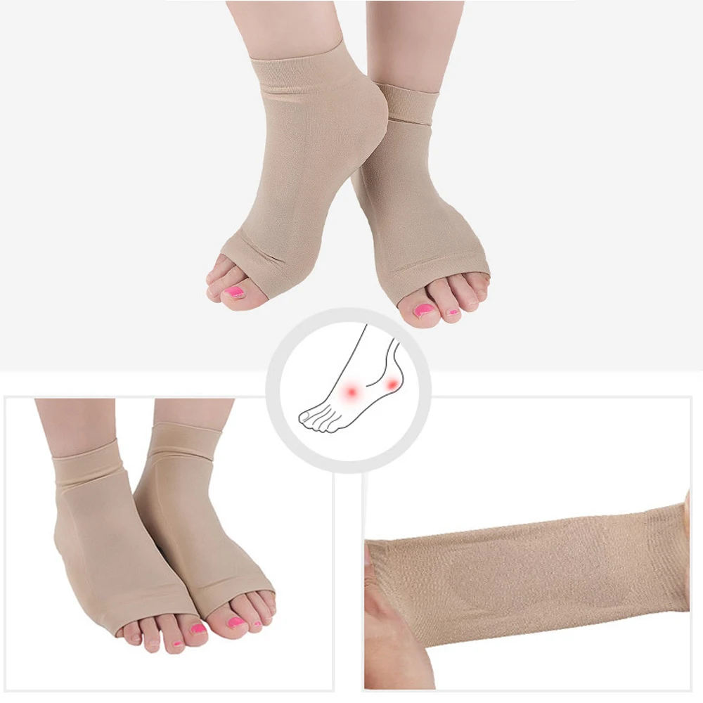 Ankle Bone Protection Socks Malleolar Sleeves Gel Pads Boots Skates Splints Braces Skating Hockey Roller Ski Support 1 Pair