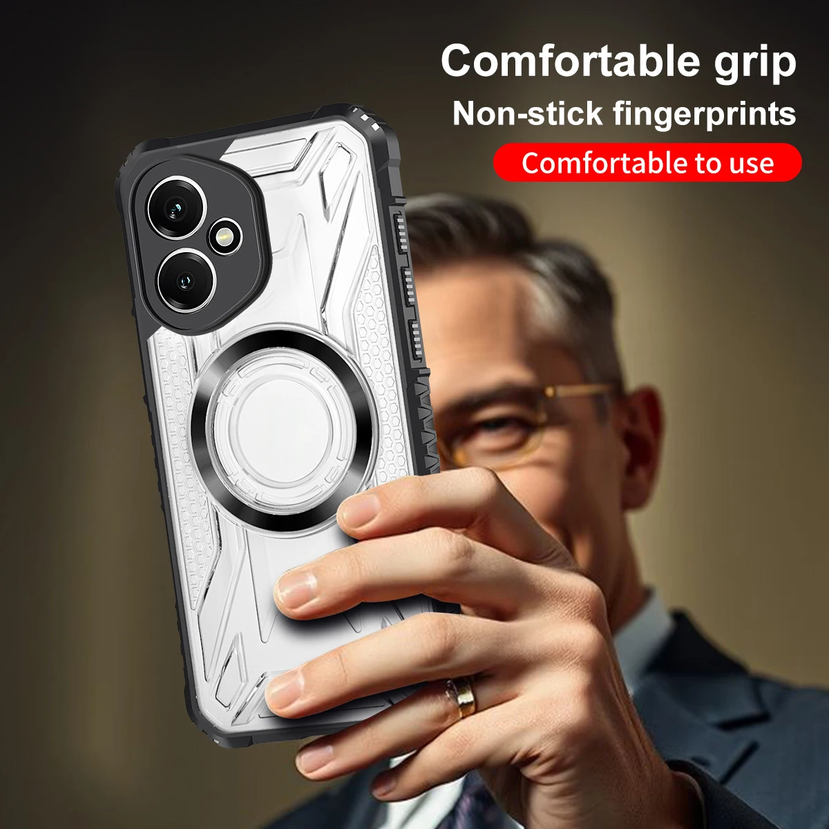 Deluxe Magnetic Clear Shockproof Case with Military-Grade Protection