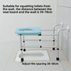 Bath Chair Small Space Bath Stool Bathroom Stool Wall-mounted Folding Squat Toilet Changing Seats Elderly Sanitary Shower Chairs 4