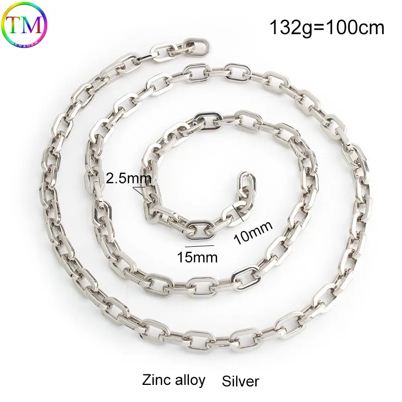 1-5Meter 4Colors Zinc Allloy Metal Bag Chains  For Shoulder Bag  Handbag Chain Strap Diy Bag Hardware Accessories