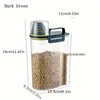 Pet Food Storage Container with Measuring Cup Handle Airtight Waterproof Pet Food Storage Dispenser Portable Buckets Feeder 6