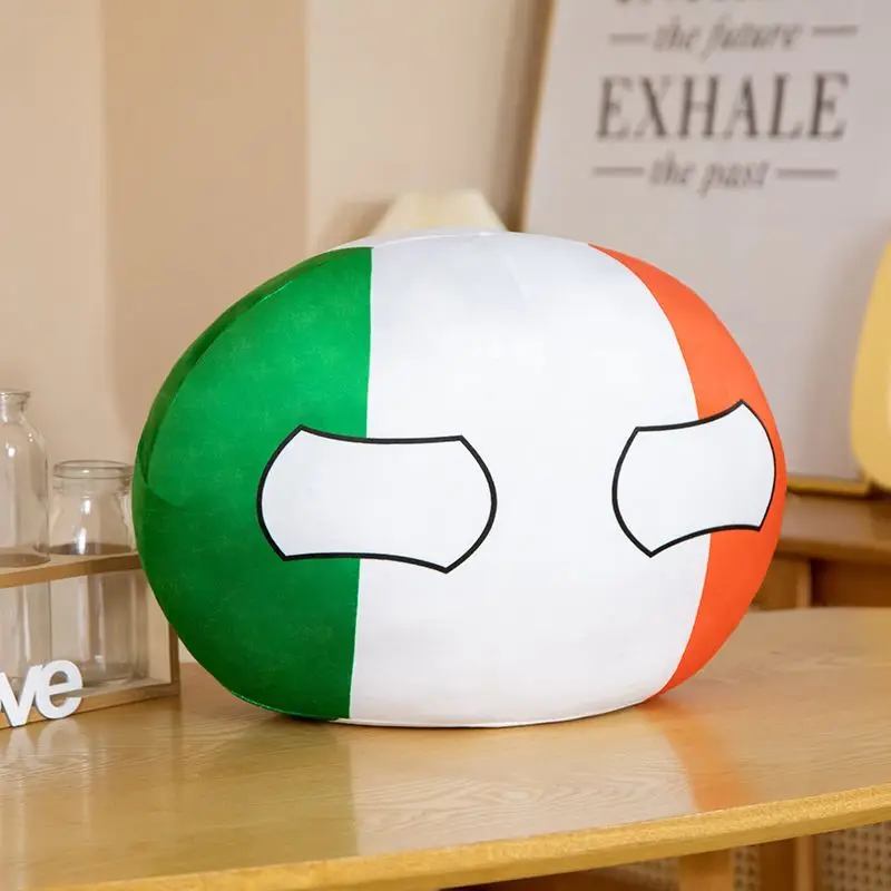 10-40cm Simulation Polandball Plush Toy Stuffed Countryball Pillow Pendant European Union America France Germany Switzerland ITA