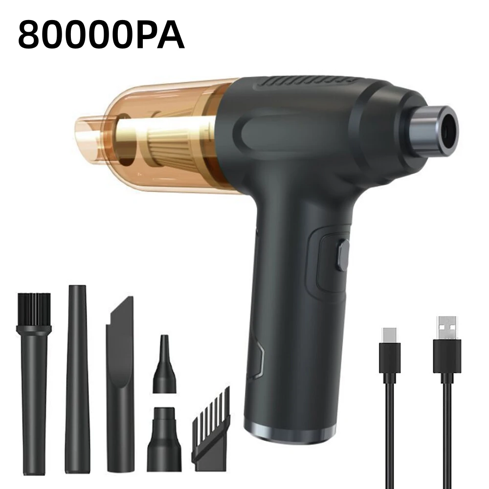 

80000pa Vacuum Cleaner USB Charging Car Household Vacuum Cleaner Small Car with Fully Automatic High Power Powerful Cleaning