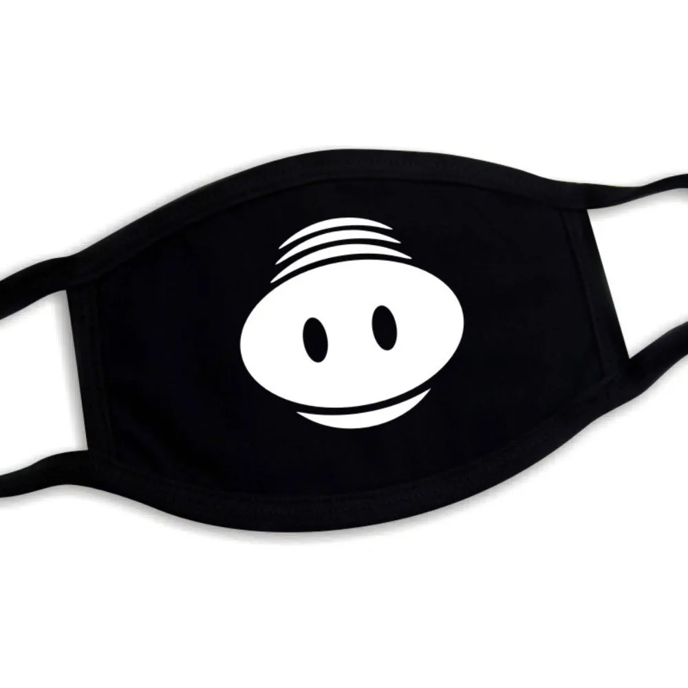 Unisex Keep Warm Party Masks Thickening Cartoon Pattern Festive Respirator Washable Half Face Cotton Mask