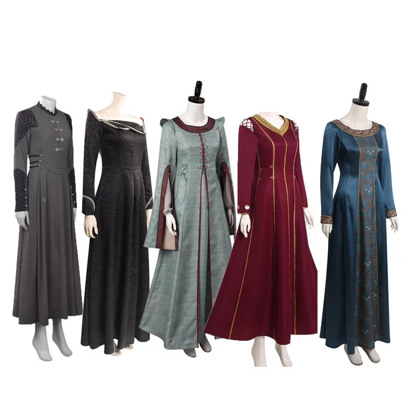 

Dragon Season 1 Rhaenyra Cosplay Costume Dress Outfits Halloween Carnival Suit Role Play New Women's Dress Clothing 2022