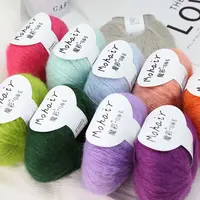 1Pc 25g Mohair Yarn hand knitting Soft Mohair Crochet yarn For knit lana crochet wool DIY Shawl Sweater Cloth 160m 1