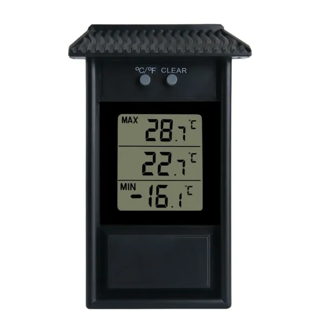 Hőmérsékleti Mérő Beltéri Kültéri Digitális Hőmérséklet Mérése Vízálló Maximális És Minimális Üvegházhatású Hőmérő Lcd - Image 5