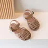 Summer Children Sandals Hollow Out Closed Toe Girls Shoes Soft Sole Breathable Princess Beach Sandals Kids Flat Roman Shoes 4