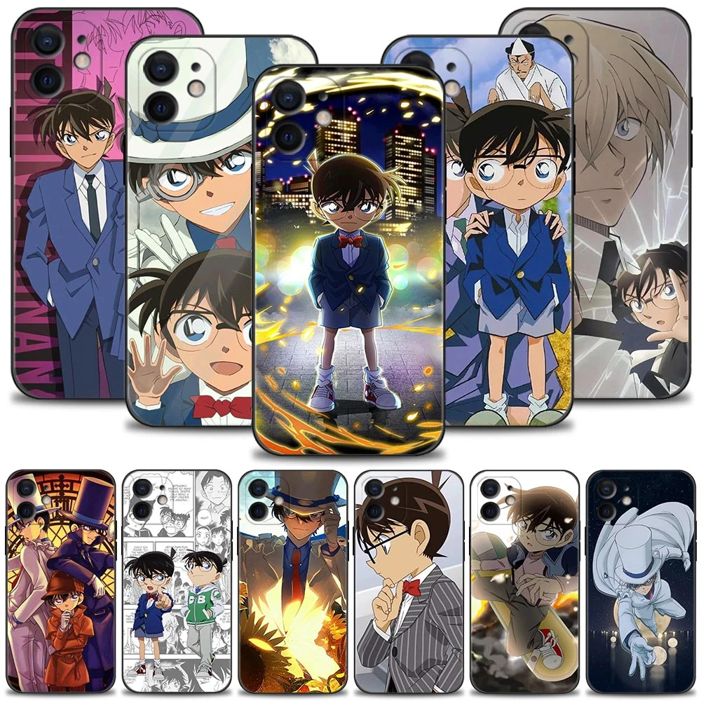 Detective Conan Anime For iPhone 13 12 11 Pro Max Phone Case X XR XS Max  13Mini 12Mini 6 6S 7 8 Plus SE(2020) Silicone Cover| | - AliExpress