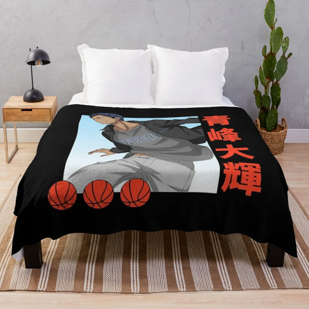 

Kuroko no Basket - Daiki Aomine Throw Blanket Flannel Double-Sided Blanket Luxury Designer Blanket