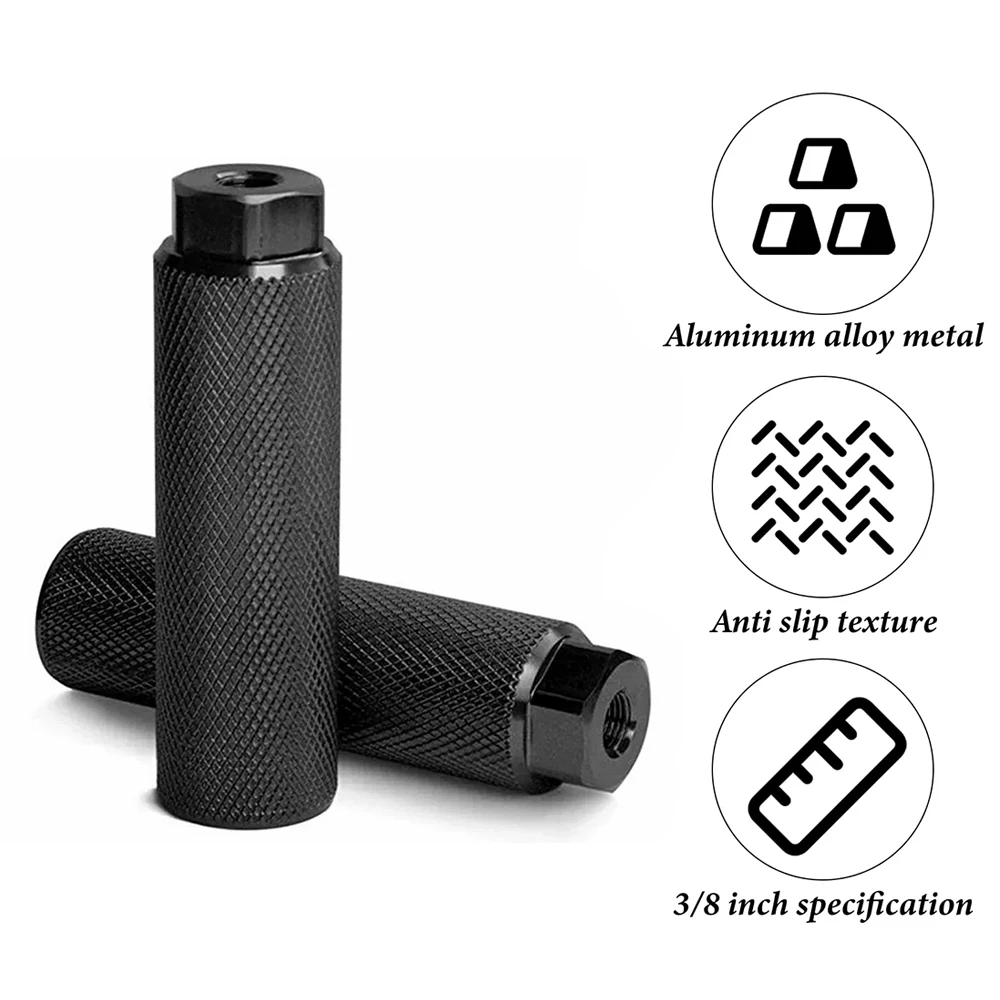 Bicycle Anti Skid Pegs Lead Foot For BMX Bike Fit 3/8'' Axle Footrest-Lever Bike Pegs Aluminum Alloy Bicycle Accessories