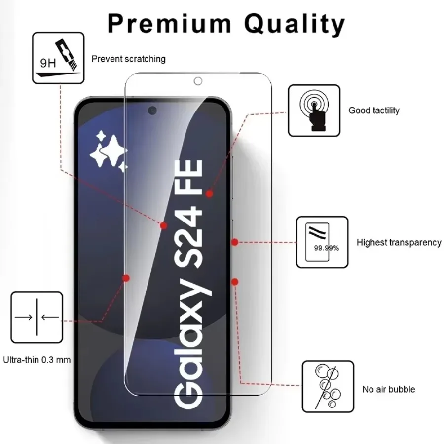 2Pcs Tempered Glass For Samsung Galaxy S25 S24 S23 S22 S21 Plus Screen Protector For Samsung S24 S23 FE S22 S21 Film 2