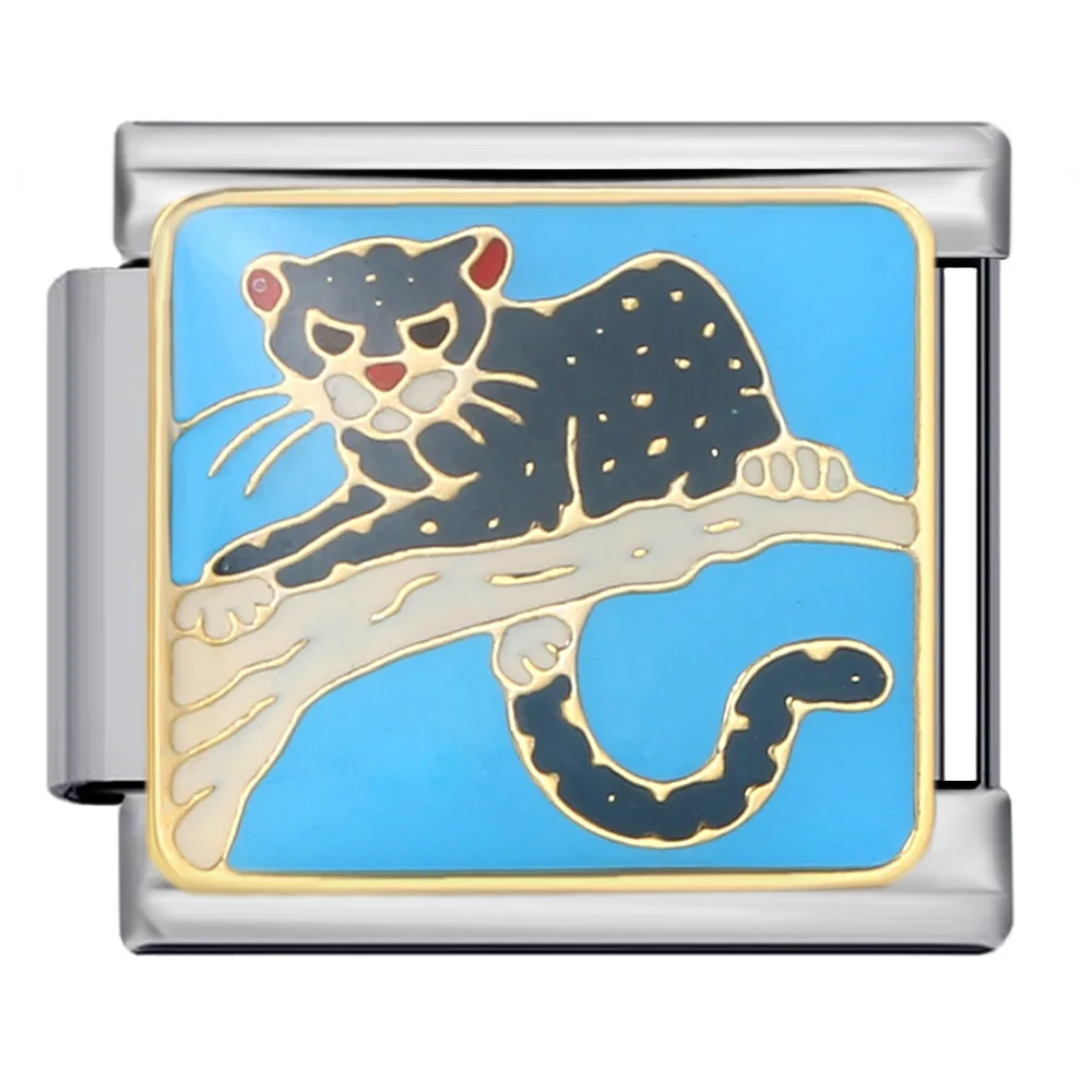 URING Heißer Verkauf Charm Armband Glückliche Katze Kleine Katze Element Italienischen Link Fit 9mm Edelstahl Perlen Machen DIY hand Kette – Detail 6