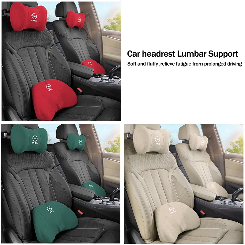 자동차 머리 받침 부드러운 허리 지지대 허리 목 베개, 자동차 인테리어, Opel Corsa D Astra Insignia Mokka Adam Combo OPC Vectra H