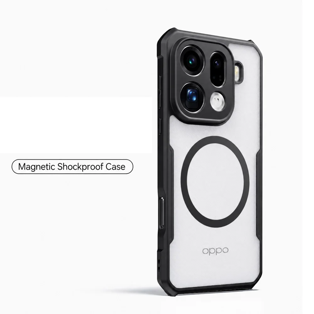 XUNDD Airbag Shockproof Matte Case with Anti-Yellowing and Camera Protection - Black Transparent Cover