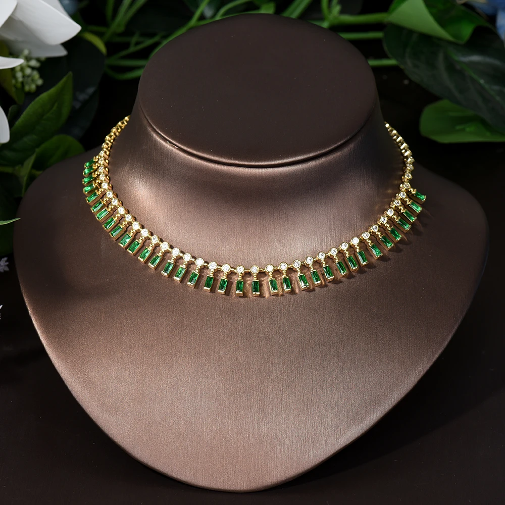 

HIBRIDE Trendy Chokers Necklace Personalized Baguette Necklaces For Women Girlfriend Wife Gifts Bijoux Femme P96